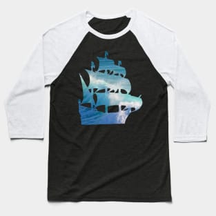 Sail the Ocean Galleon Baseball T-Shirt